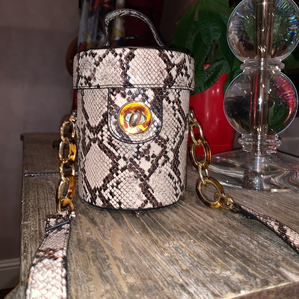 Snakeskin crossbody mini purse